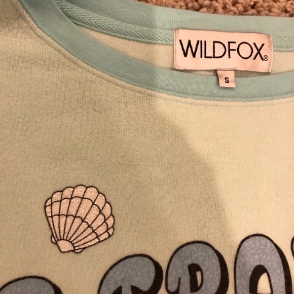 Wildfox Mermaid Baggy Beach Jumper Sweatshirt I Traded My Tail For This? Small - Picture 7 of 7
